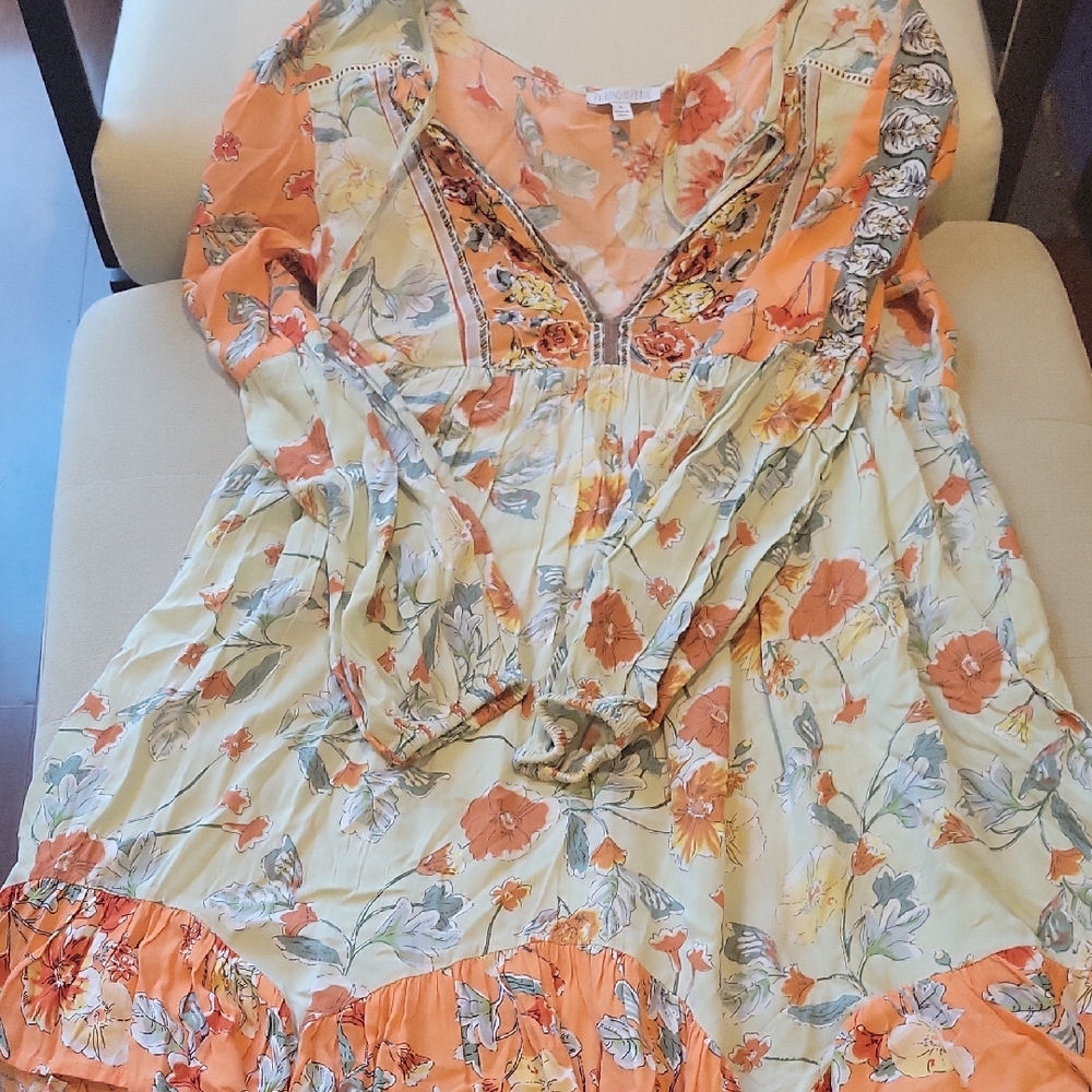 Patrons of Peace Floral Long Sleeve Dress